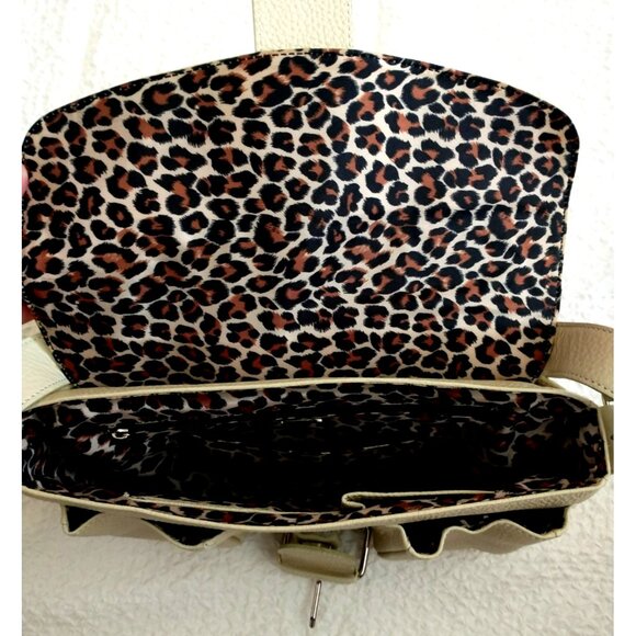 Maxx New York Leather Cream Handbag Shoulder Bag Adjustable Strap 12 x 6 x 3 - Picture 3 of 10